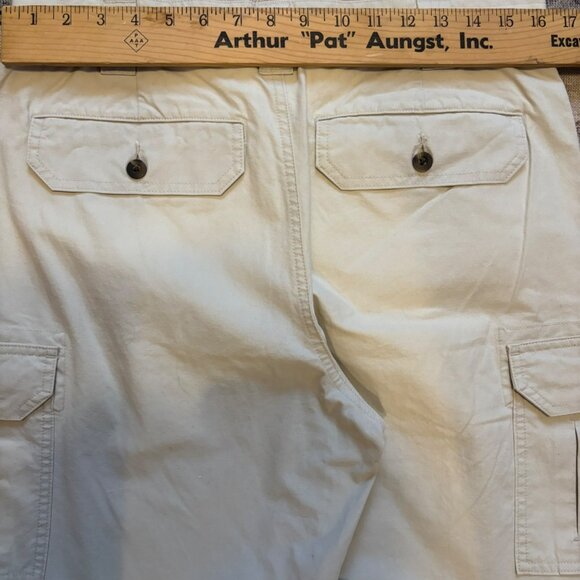 L.L. Bean Mens White Cotton Convertible Cargo Pants Size 32x29 - Picture 5 of 6